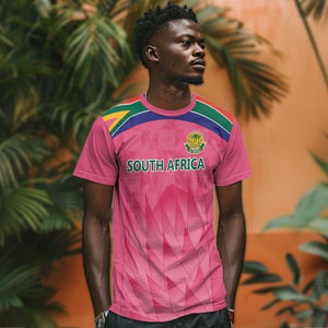 South Africa Cricket Custom T shirt African King Proteas Pink