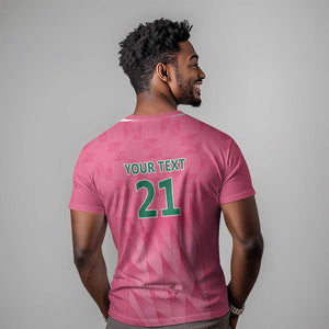 South Africa Cricket Custom T shirt African King Proteas Pink