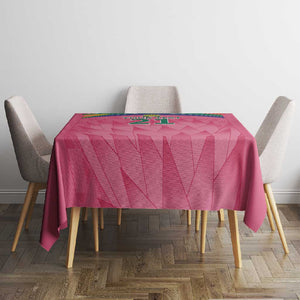 South Africa Cricket Custom Tablecloth African King Proteas Pink