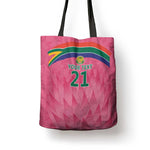 South Africa Cricket Custom Tote Bag African King Proteas Pink