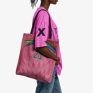 South Africa Cricket Custom Tote Bag African King Proteas Pink
