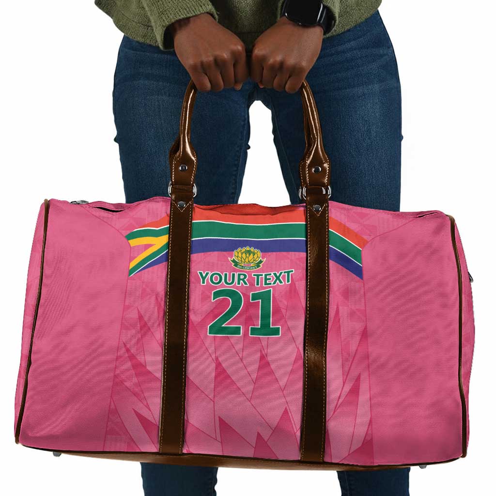 South Africa Cricket Custom Travel Bag African King Proteas Pink