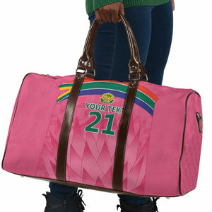 South Africa Cricket Custom Travel Bag African King Proteas Pink