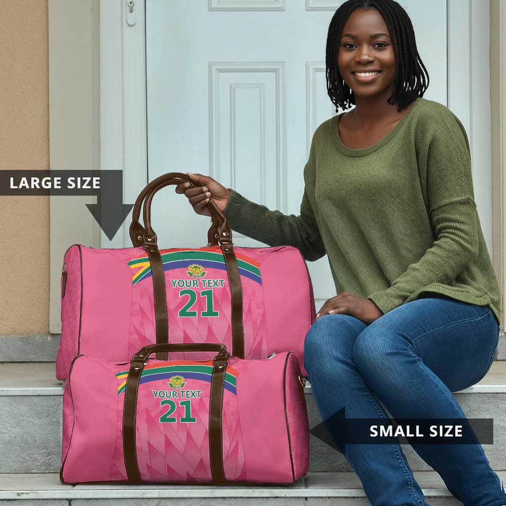 South Africa Cricket Custom Travel Bag African King Proteas Pink