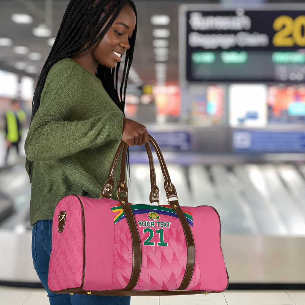 South Africa Cricket Custom Travel Bag African King Proteas Pink
