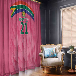 South Africa Cricket Custom Window Curtain African King Proteas Pink