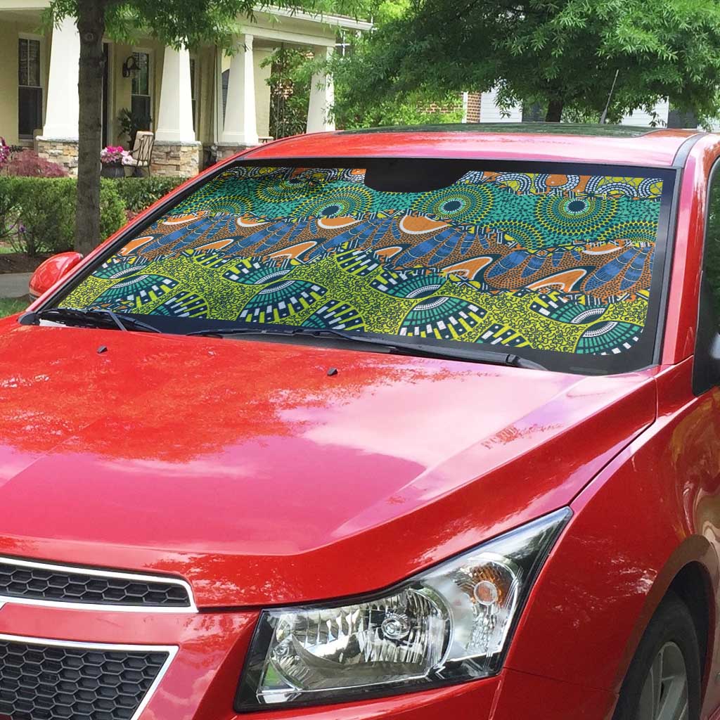 Africa Tribal Mixed Pattern Auto Sun Shade