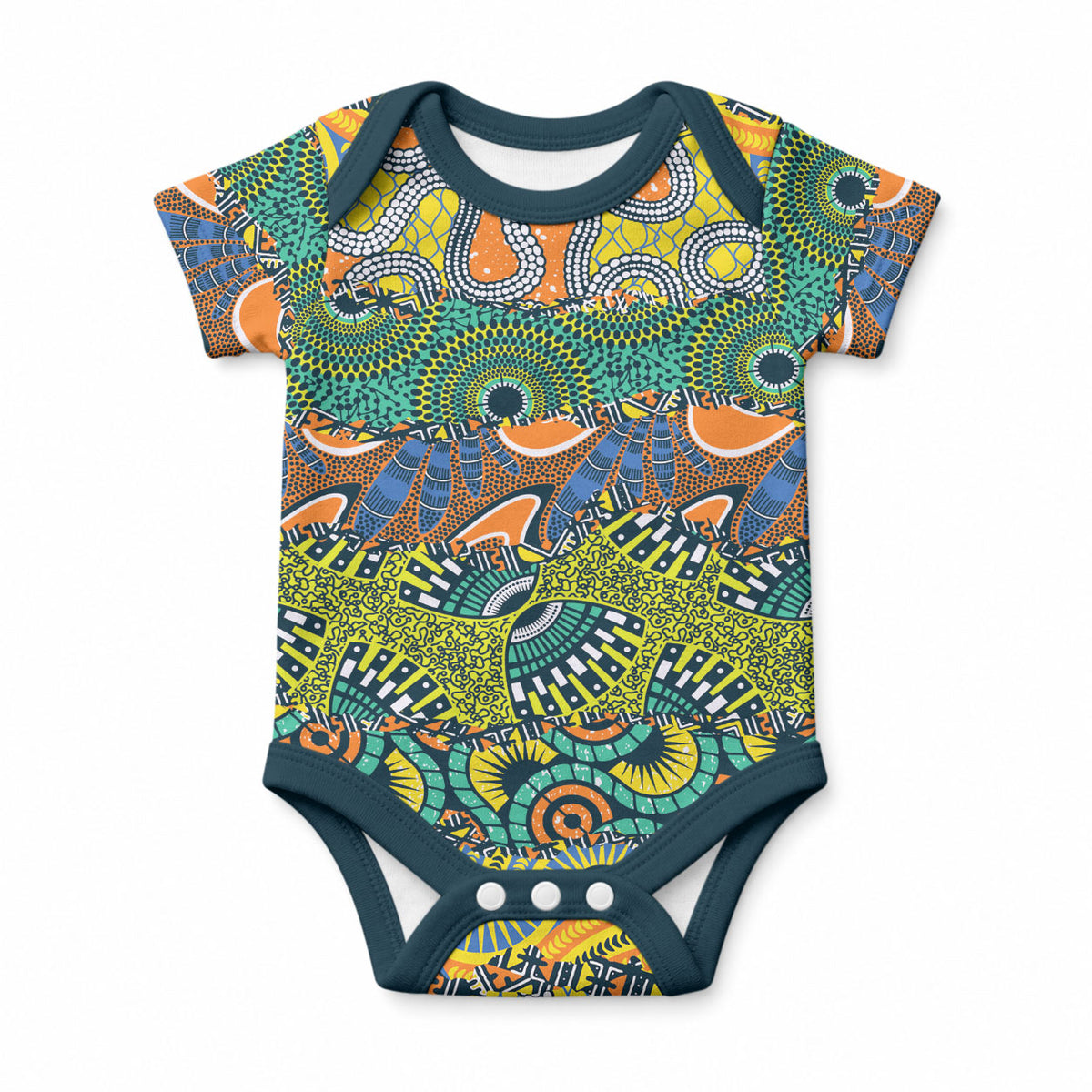 Africa Tribal Mixed Pattern Baby Onesie