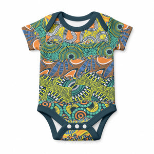 Africa Tribal Mixed Pattern Baby Onesie