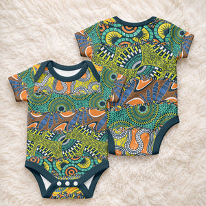 Africa Tribal Mixed Pattern Baby Onesie