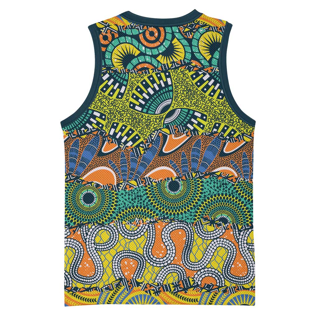 Africa Tribal Mixed Pattern Basketball Jersey LT9