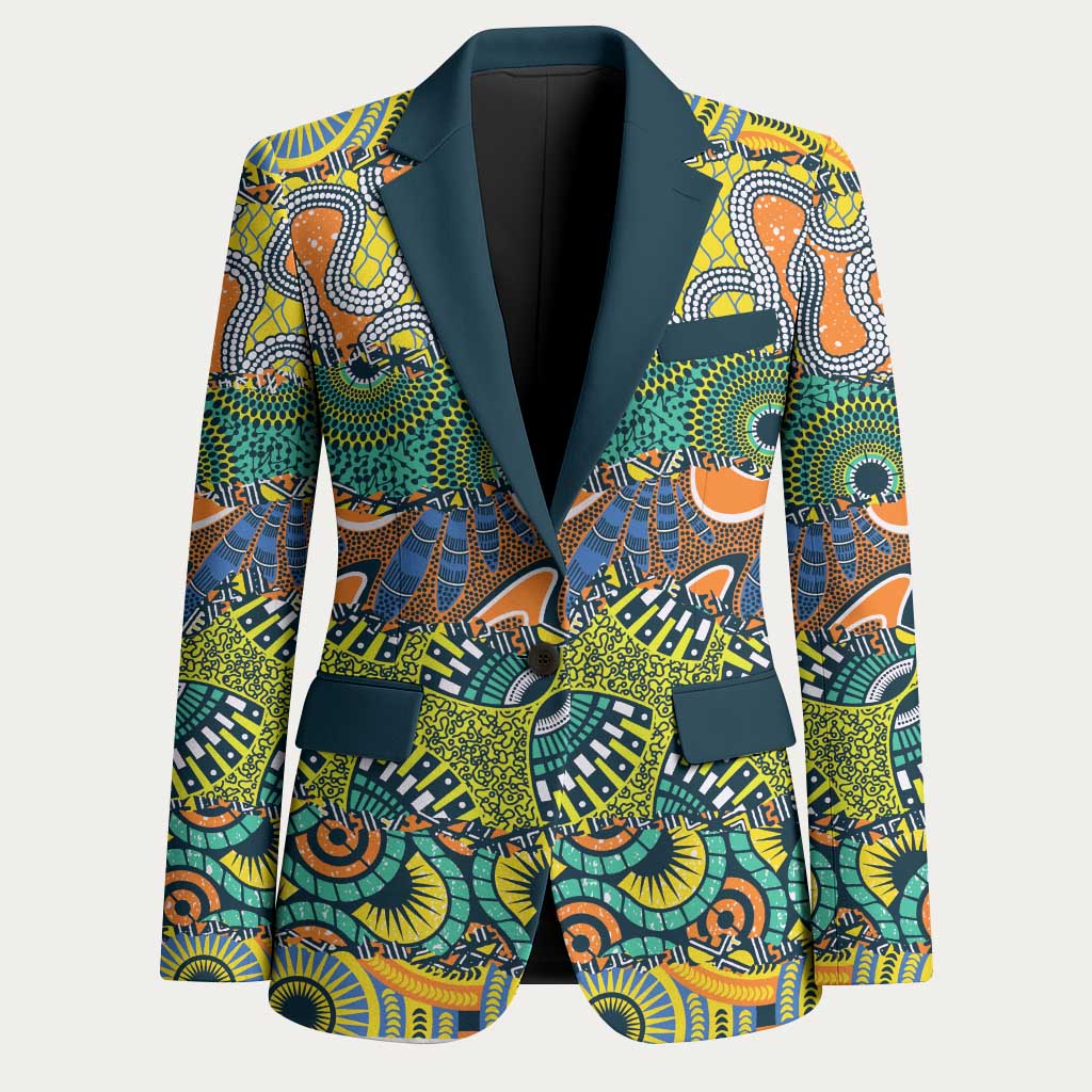 Africa Tribal Mixed Pattern Blazer