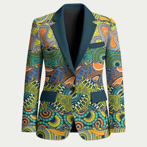Africa Tribal Mixed Pattern Blazer