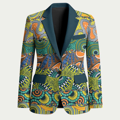 Africa Tribal Mixed Pattern Blazer