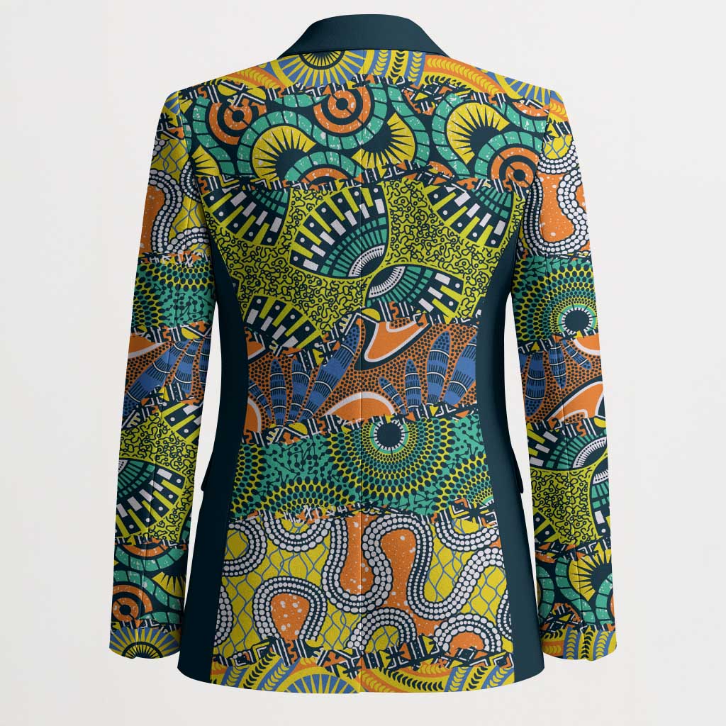 Africa Tribal Mixed Pattern Blazer