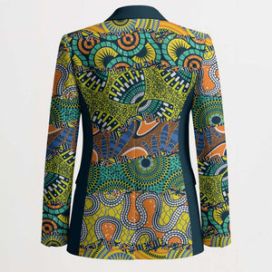 Africa Tribal Mixed Pattern Blazer