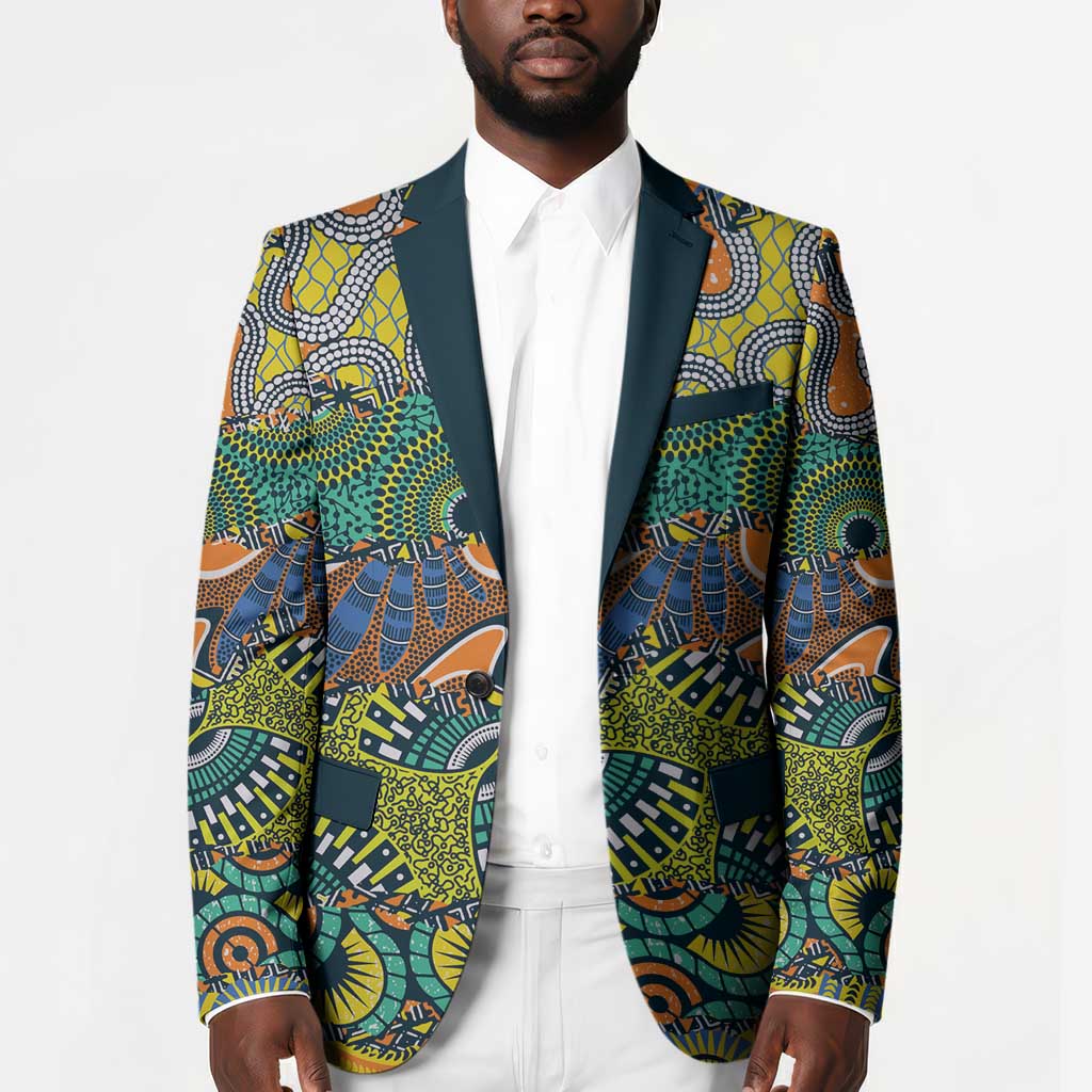 Africa Tribal Mixed Pattern Blazer