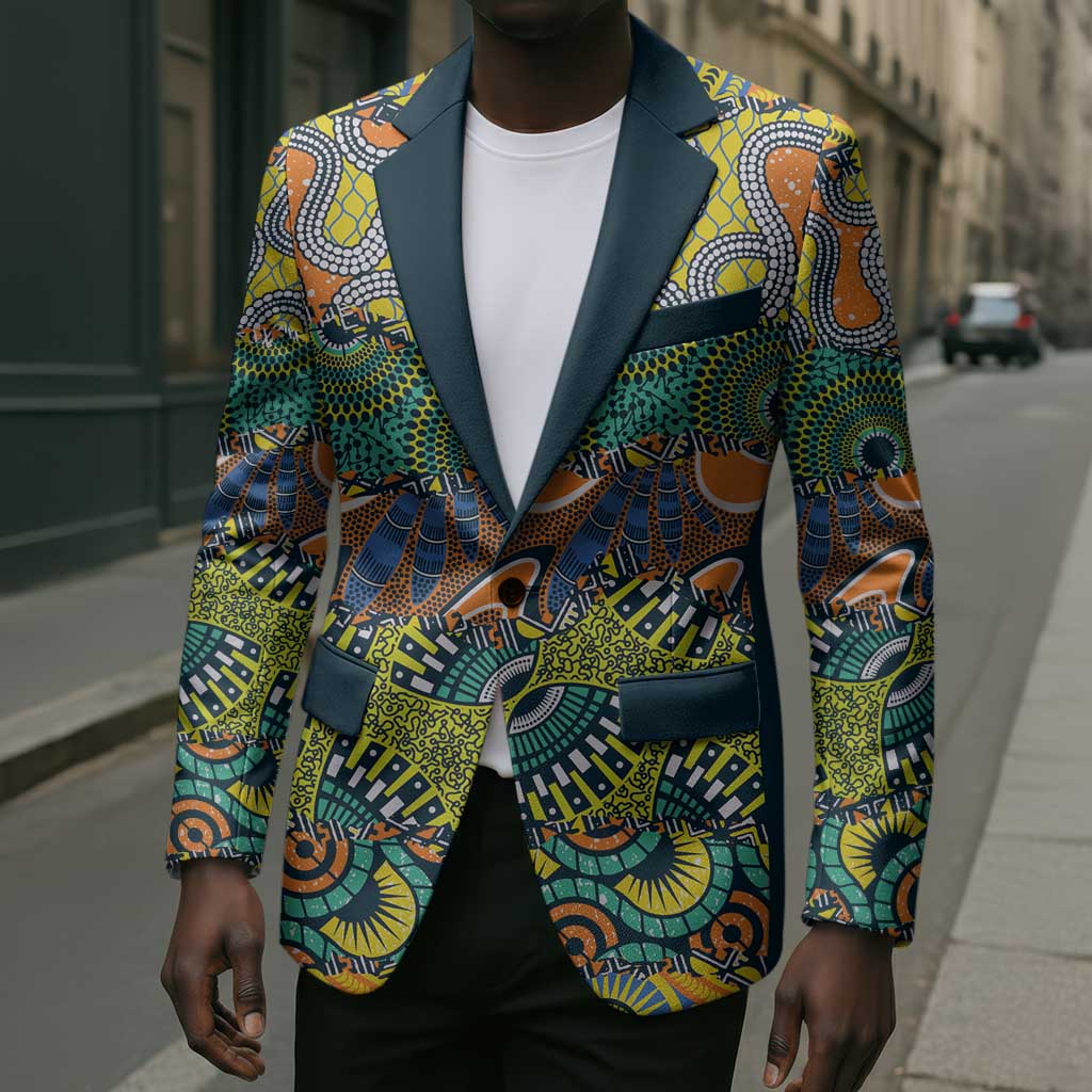 Africa Tribal Mixed Pattern Blazer