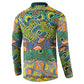 Africa Tribal Mixed Pattern Button Sweatshirt