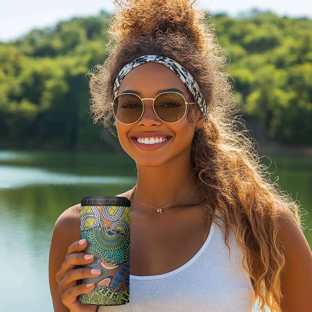 Africa Tribal Mixed Pattern 4 in 1 Can Cooler Tumbler - African Pride