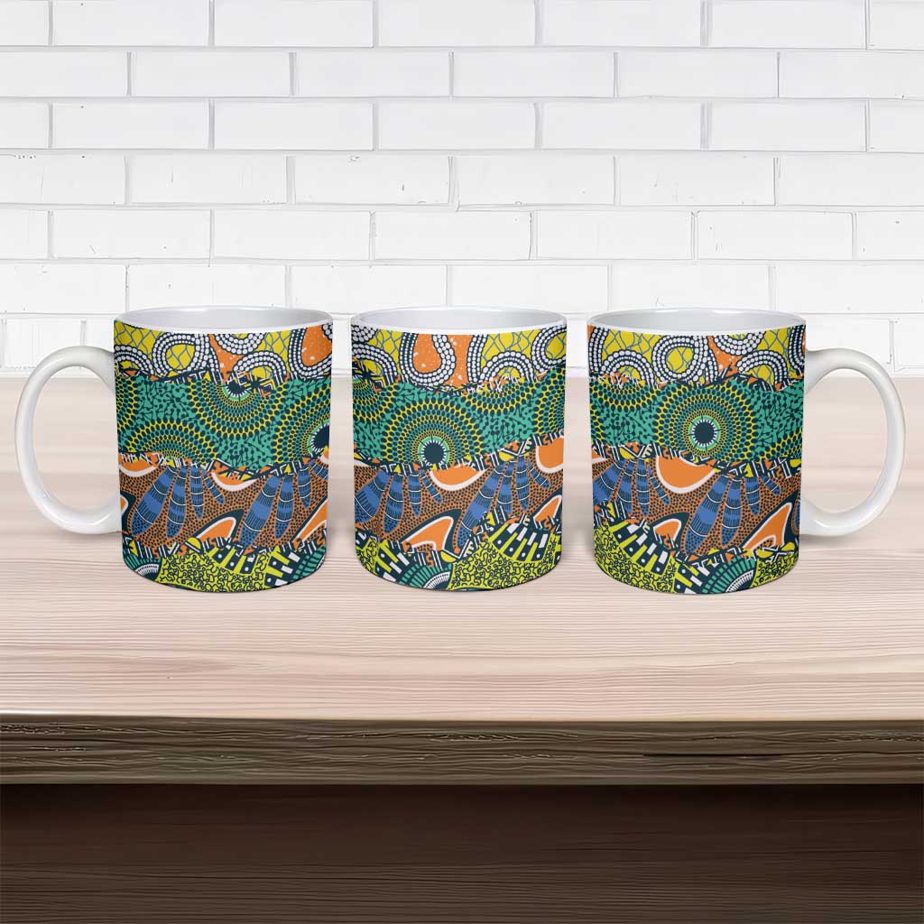 Africa Tribal Mixed Pattern Ceramic Mug