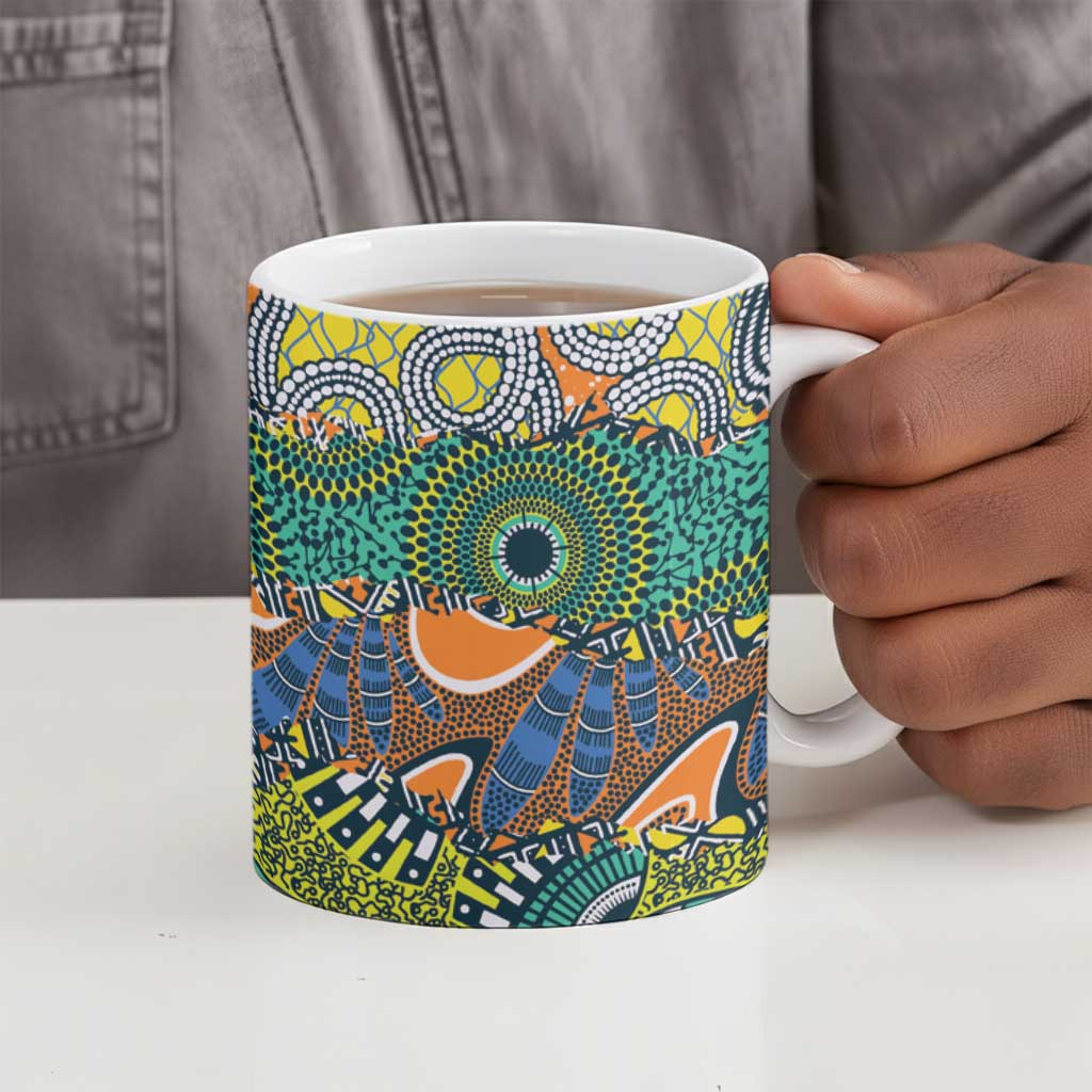 Africa Tribal Mixed Pattern Ceramic Mug