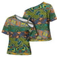 Africa Tribal Mixed Pattern Cross Shoulder Shirt