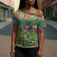Africa Tribal Mixed Pattern Cross Shoulder Shirt