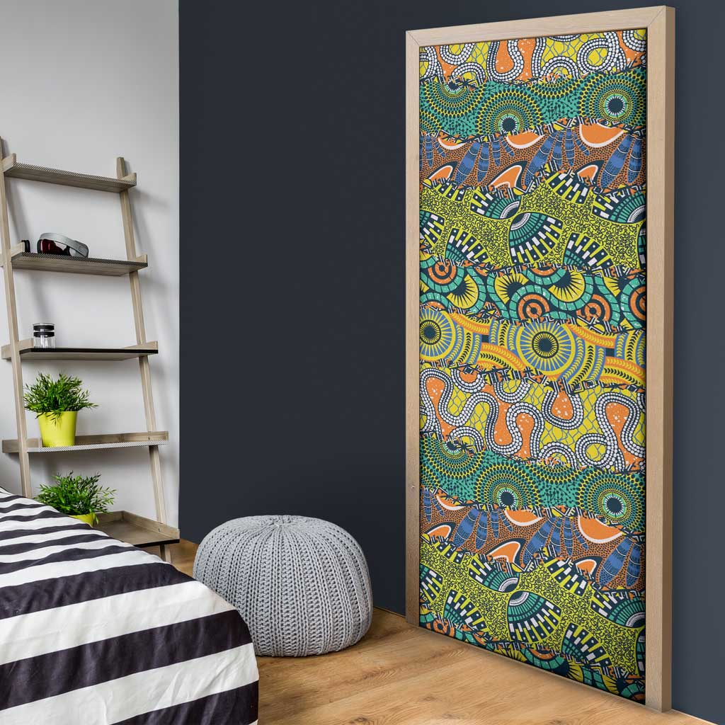 Africa Tribal Mixed Pattern Door Cover