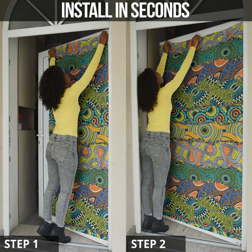 Africa Tribal Mixed Pattern Door Cover