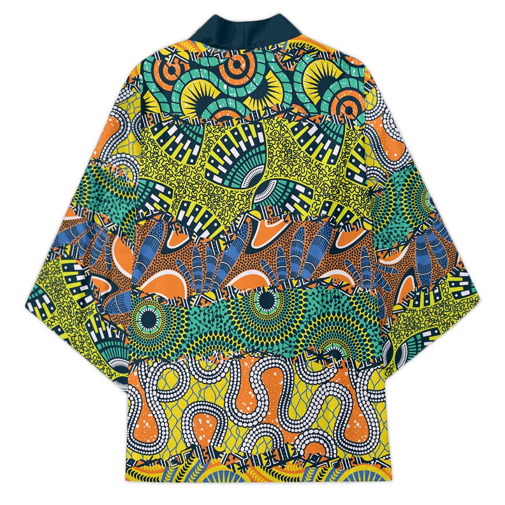 Africa Tribal Mixed Pattern Kimono