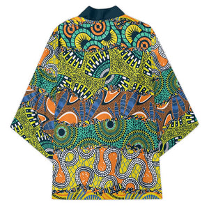 Africa Tribal Mixed Pattern Kimono
