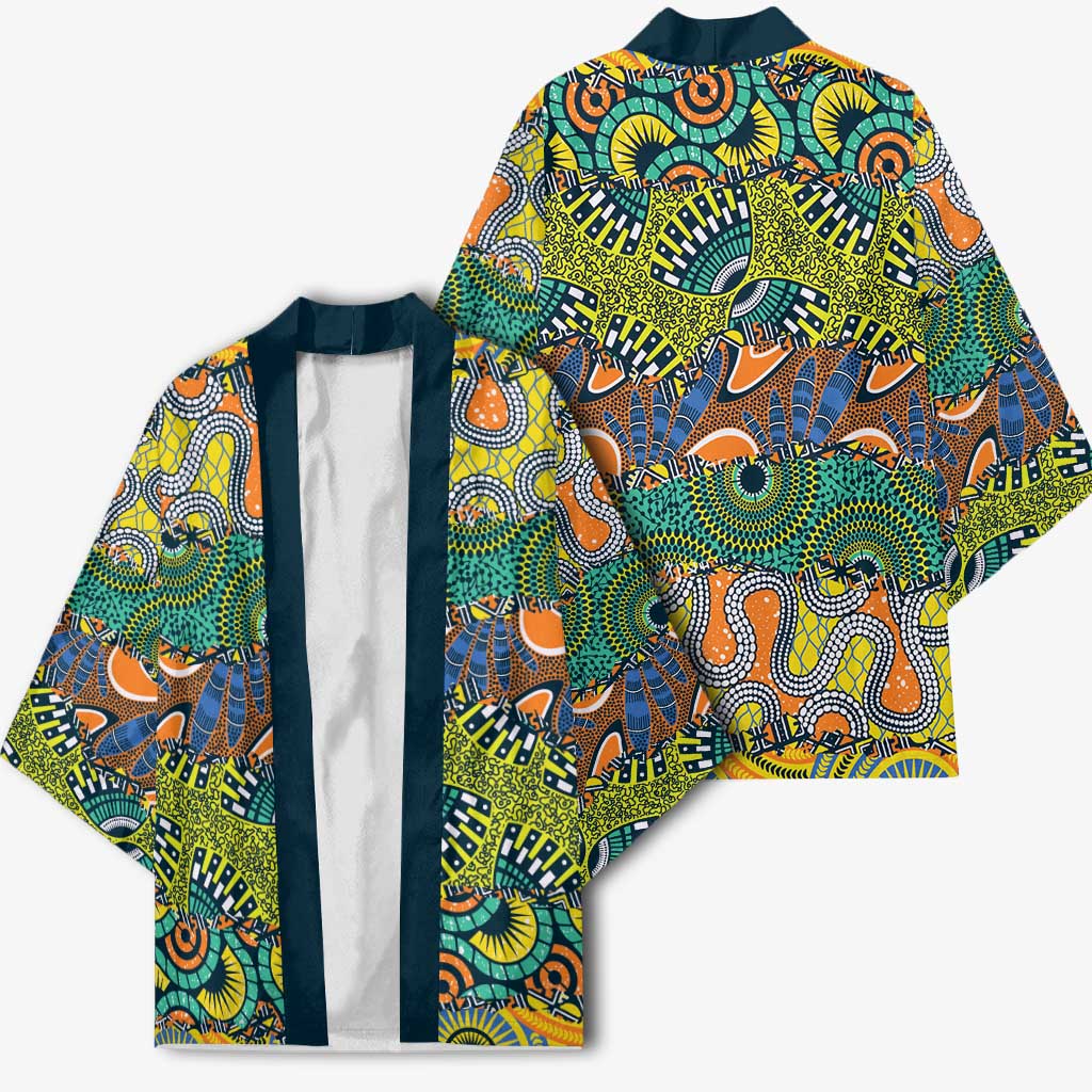 Africa Tribal Mixed Pattern Kimono