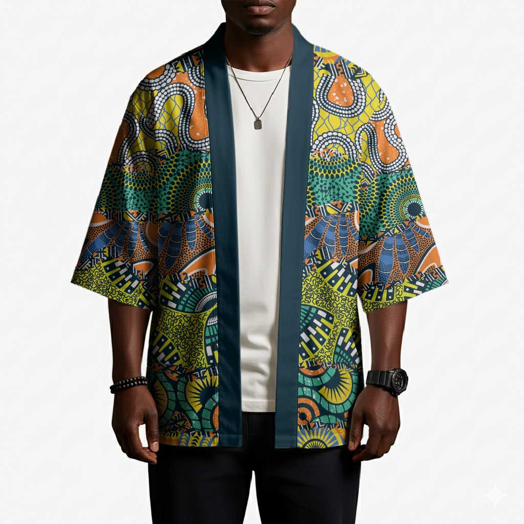 Africa Tribal Mixed Pattern Kimono