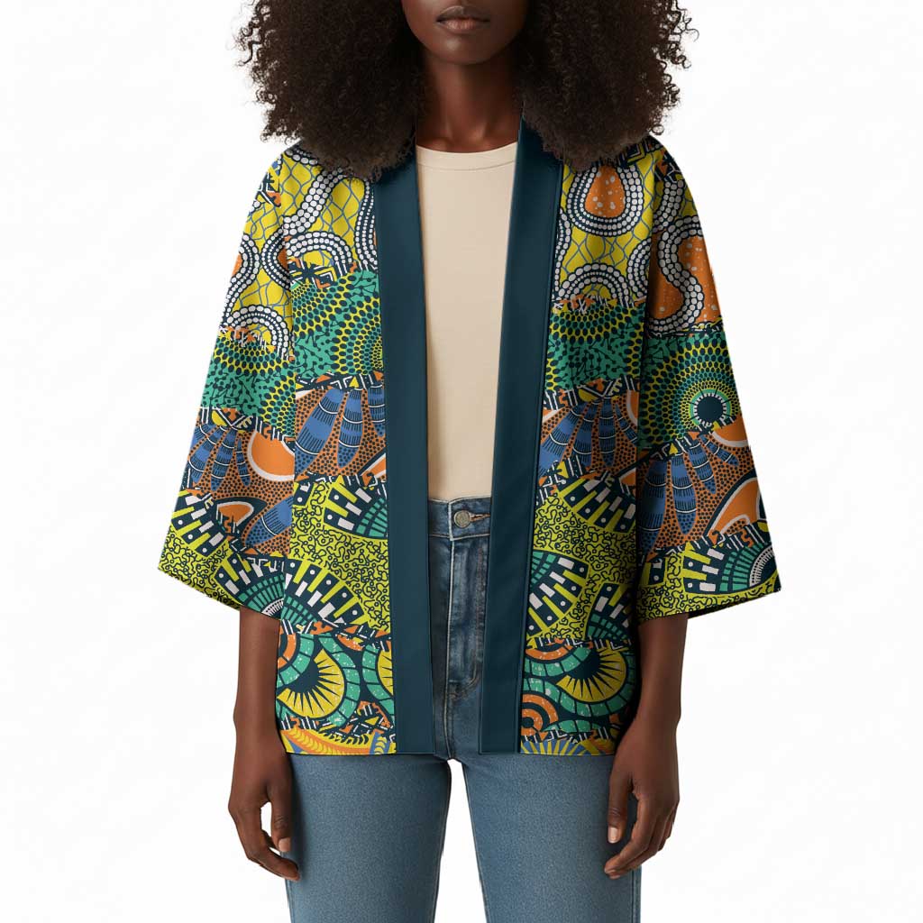 Africa Tribal Mixed Pattern Kimono