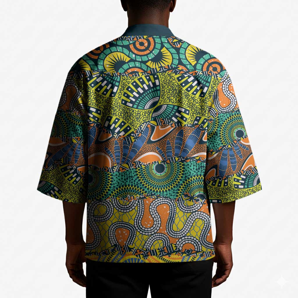 Africa Tribal Mixed Pattern Kimono