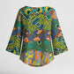 Africa Tribal Mixed Pattern Kimono Sleeve Blouse