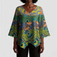 Africa Tribal Mixed Pattern Kimono Sleeve Blouse