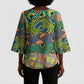 Africa Tribal Mixed Pattern Kimono Sleeve Blouse