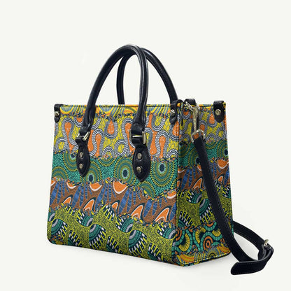 Africa Tribal Mixed Pattern Leather Bag