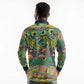 Africa Tribal Mixed Pattern Long Sleeve Polo Shirt - African Pride
