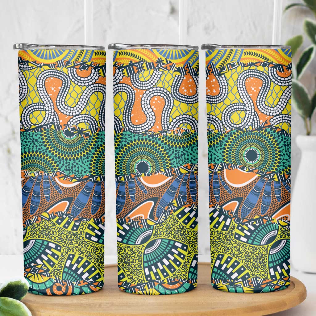 Africa Tribal Mixed Pattern Skinny Tumbler - African Pride