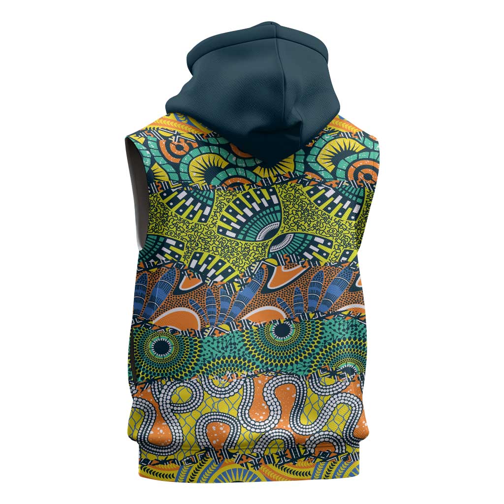 Africa Tribal Mixed Pattern Sleeveless Hoodie - African Pride
