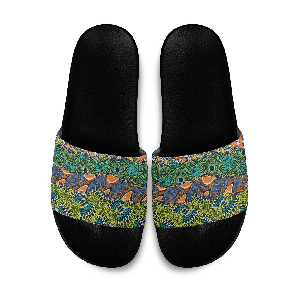 Africa Tribal Mixed Pattern Slide Sandals