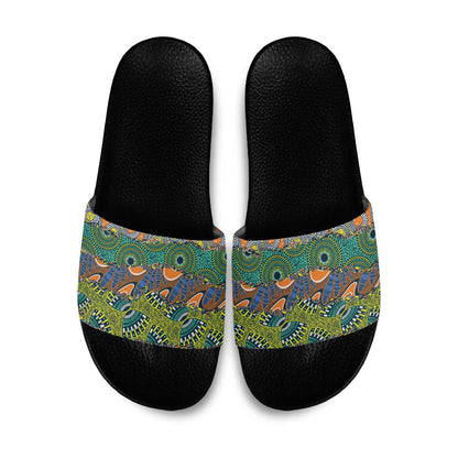 Africa Tribal Mixed Pattern Slide Sandals