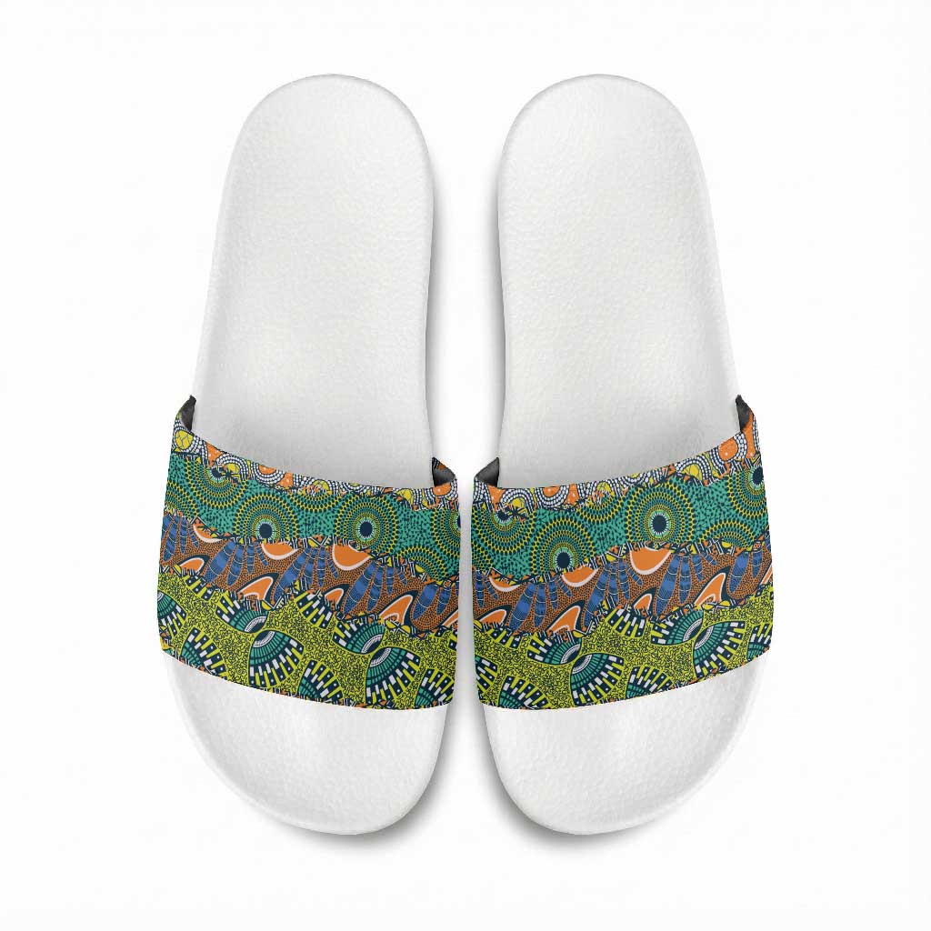 Africa Tribal Mixed Pattern Slide Sandals
