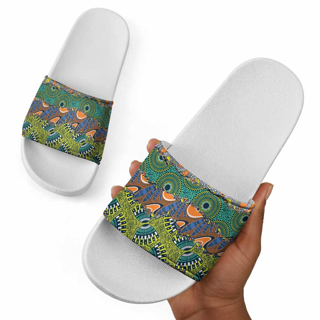 Africa Tribal Mixed Pattern Slide Sandals