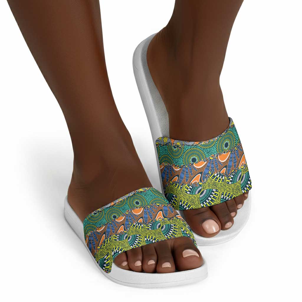 Africa Tribal Mixed Pattern Slide Sandals