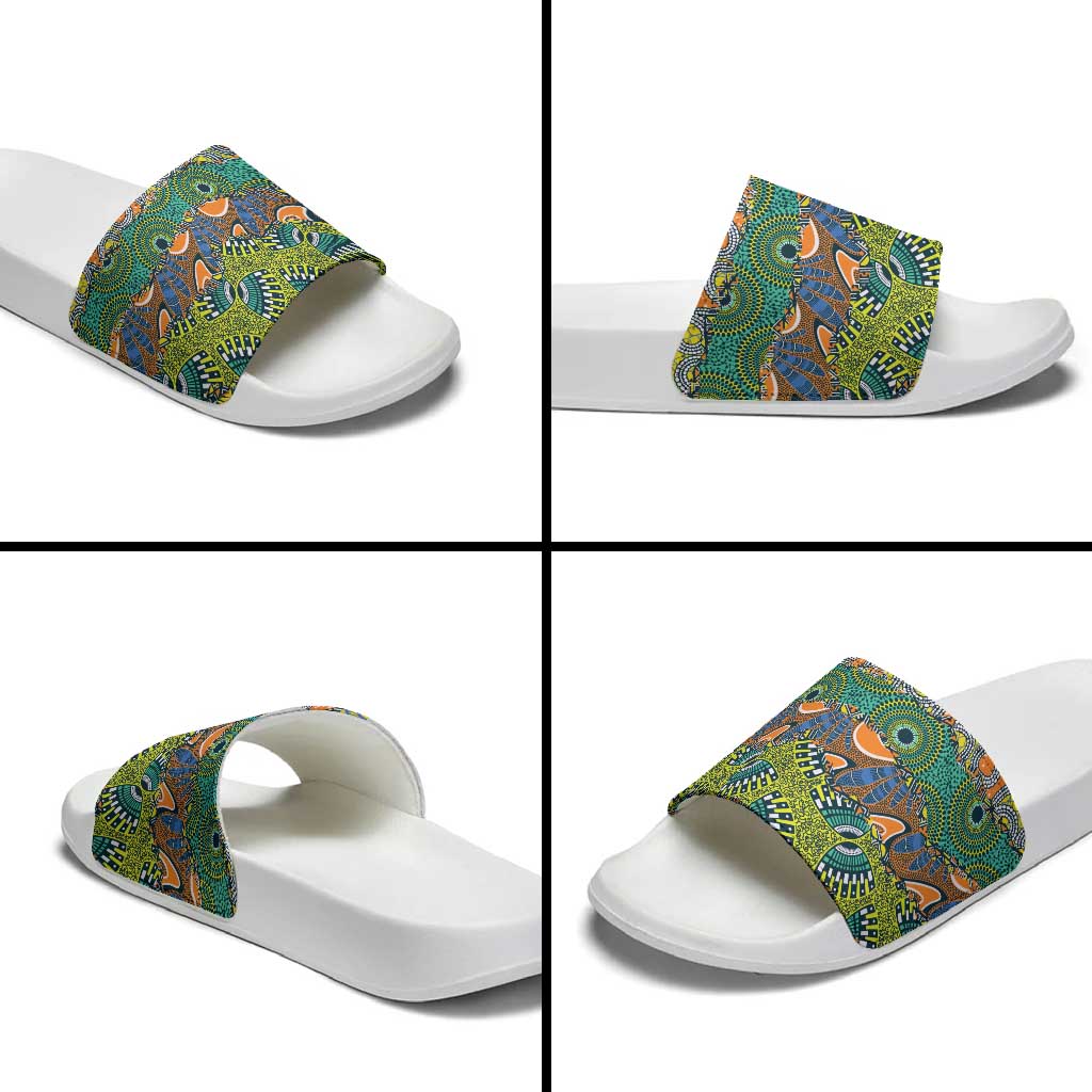 Africa Tribal Mixed Pattern Slide Sandals