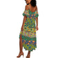 Africa Tribal Mixed Pattern Summer Maxi Dress - African Pride